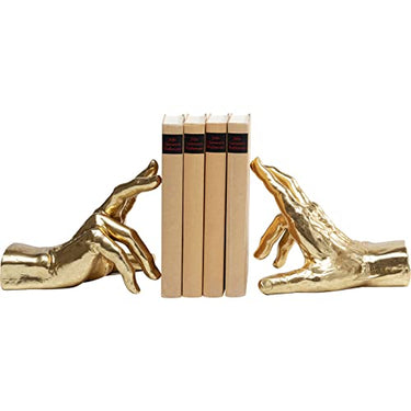 Kare Design Buchstütze Holding Fingers (2/Set), zweiteilige Buchstütze, zwei Hände, Gold, Artikelhöhe 21cm im Sale